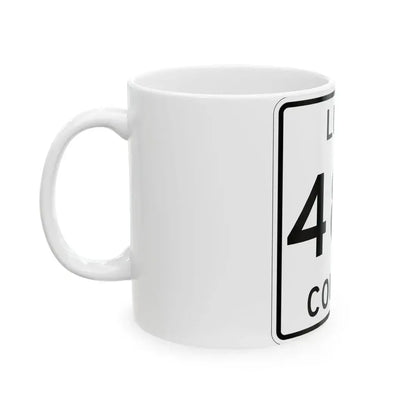 Michigan 482 Luce County (Michigan) (Road Sign) White Coffee Mug - Go Mug Yourself
