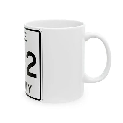 Michigan 482 Luce County (Michigan) (Road Sign) White Coffee Mug - Go Mug Yourself