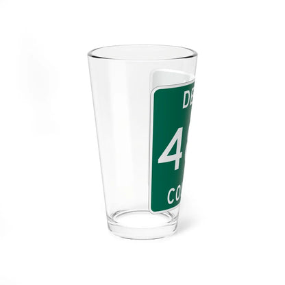 Michigan 483 Delta County (Michigan) (Road Sign) Pint Glss 16oz - Go Mug Yourself
