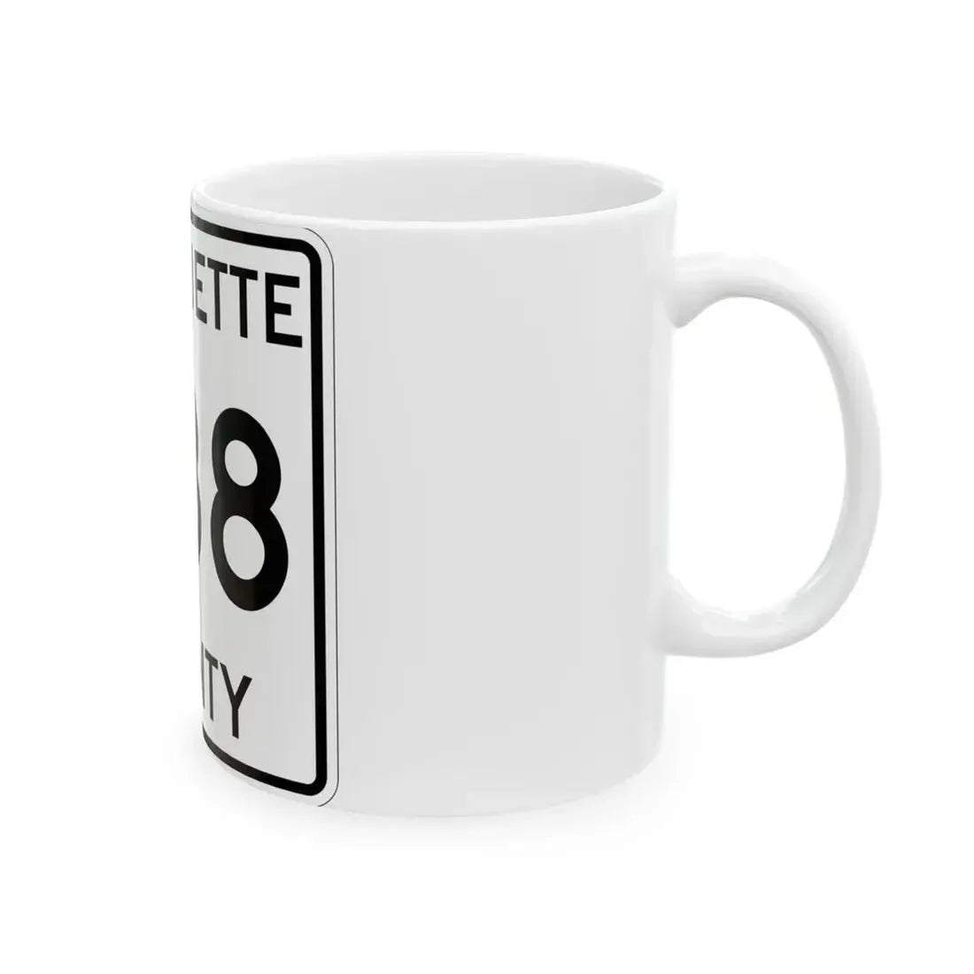 Michigan 488 Marquette County (Michigan) (Road Sign) White Coffee Mug - Go Mug Yourself