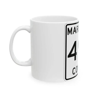 Michigan 492 Marquette County (Michigan) (Road Sign) White Coffee Mug - Go Mug Yourself