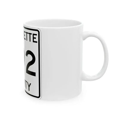 Michigan 492 Marquette County (Michigan) (Road Sign) White Coffee Mug - Go Mug Yourself