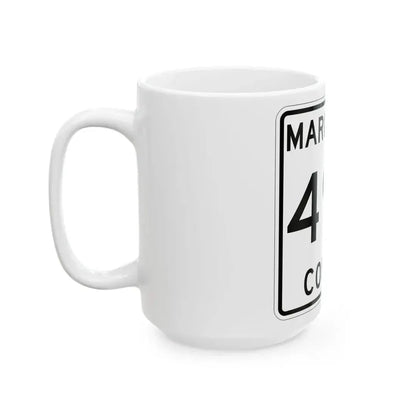 Michigan 492 Marquette County (Michigan) (Road Sign) White Coffee Mug - Go Mug Yourself