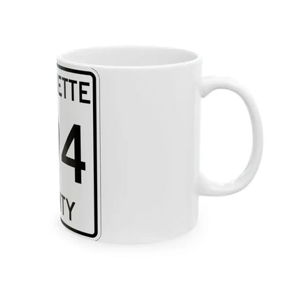 Michigan 494 Marquette County (Michigan) (Road Sign) White Coffee Mug - Go Mug Yourself
