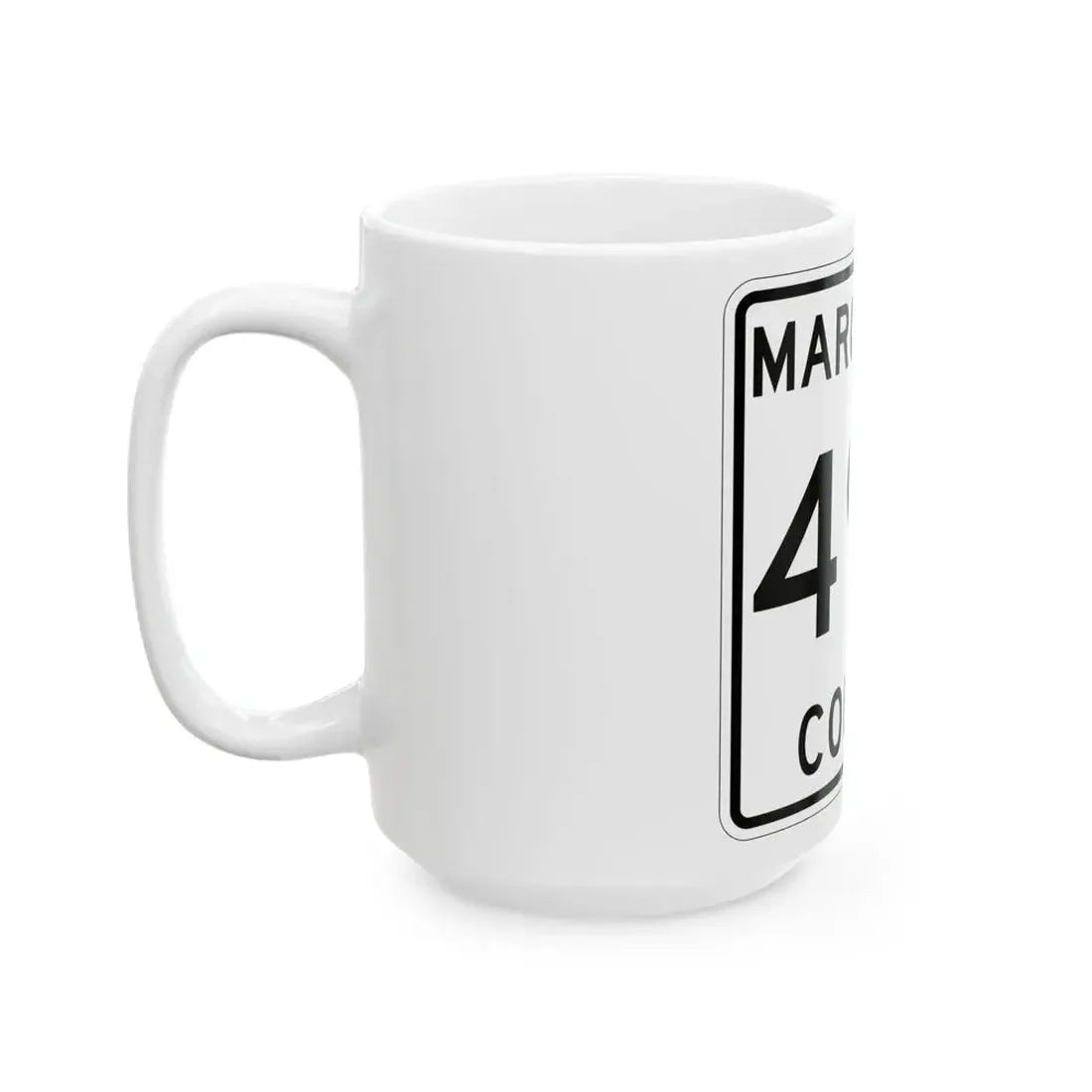 Michigan 494 Marquette County (Michigan) (Road Sign) White Coffee Mug - Go Mug Yourself
