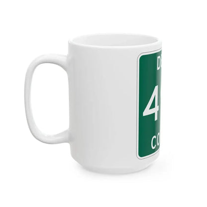 Michigan 495 Delta County (Michigan) (Road Sign) White Coffee Mug - Go Mug Yourself