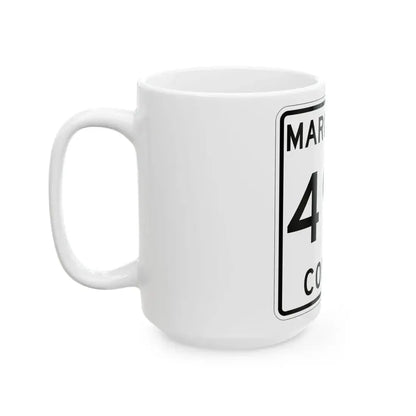 Michigan 495 Marquette County (Michigan) (Road Sign) White Coffee Mug - Go Mug Yourself