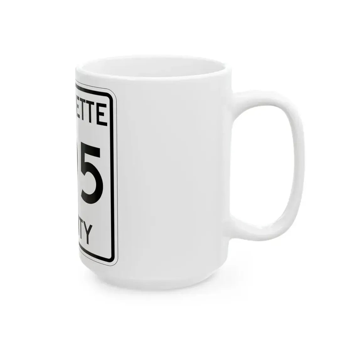 Michigan 495 Marquette County (Michigan) (Road Sign) White Coffee Mug - Go Mug Yourself