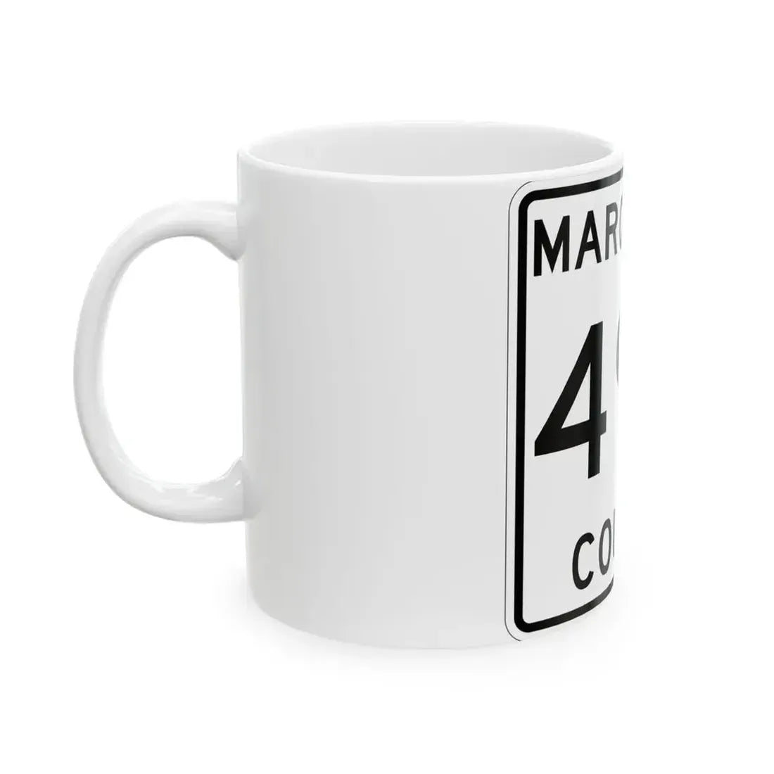 Michigan 496 Marquette County (Michigan) (Road Sign) White Coffee Mug - Go Mug Yourself