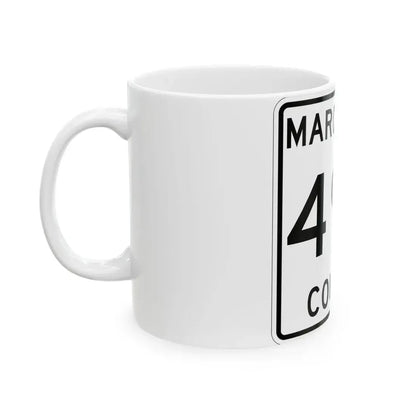 Michigan 496 Marquette County (Michigan) (Road Sign) White Coffee Mug - Go Mug Yourself
