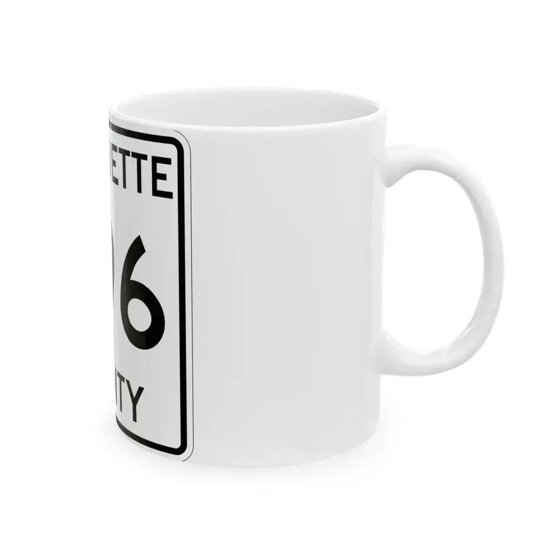 Michigan 496 Marquette County (Michigan) (Road Sign) White Coffee Mug - Go Mug Yourself