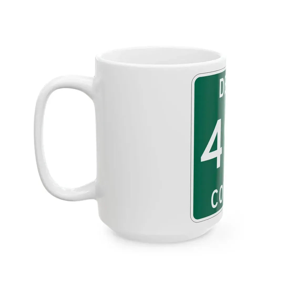 Michigan 497 Delta County (Michigan) (Road Sign) White Coffee Mug - Go Mug Yourself