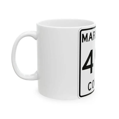 Michigan 498 Marquette County (Michigan) (Road Sign) White Coffee Mug - Go Mug Yourself