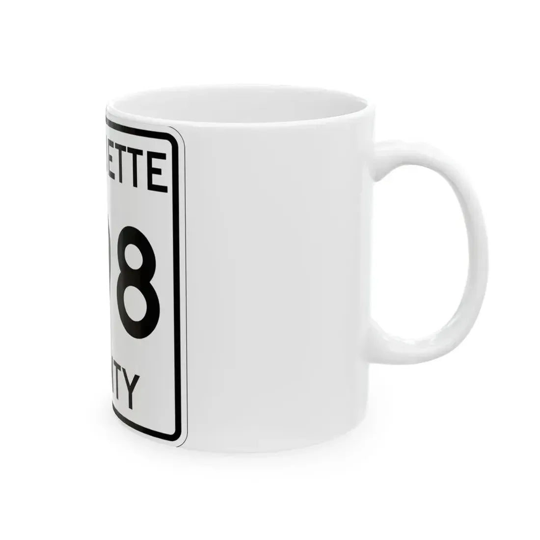 Michigan 498 Marquette County (Michigan) (Road Sign) White Coffee Mug - Go Mug Yourself