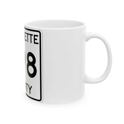 Michigan 498 Marquette County (Michigan) (Road Sign) White Coffee Mug - Go Mug Yourself