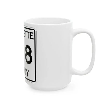 Michigan 498 Marquette County (Michigan) (Road Sign) White Coffee Mug - Go Mug Yourself