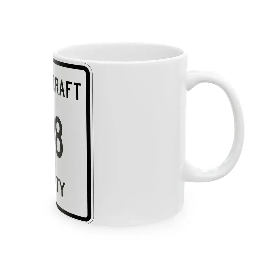 Michigan 498 Schoolcraft County (Michigan) (Road Sign) White Coffee Mug - Go Mug Yourself