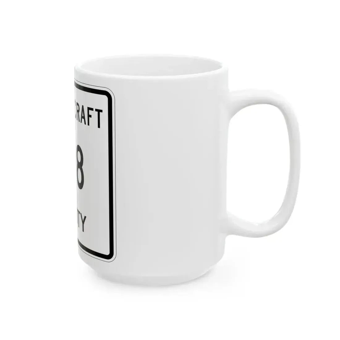 Michigan 498 Schoolcraft County (Michigan) (Road Sign) White Coffee Mug - Go Mug Yourself