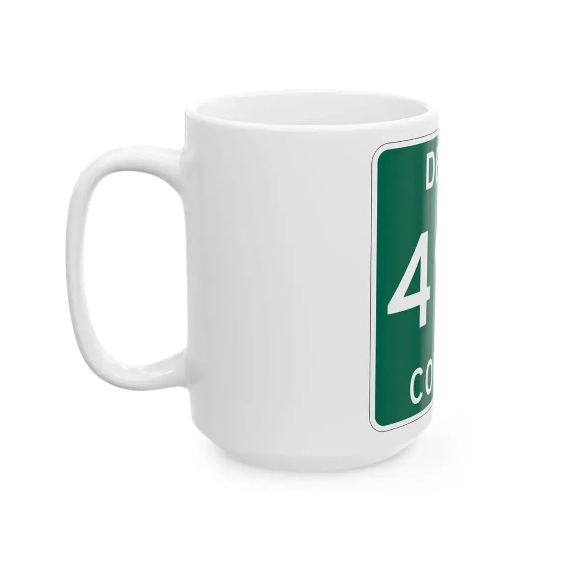 Michigan 499 Delta County (Michigan) (Road Sign) White Coffee Mug - Go Mug Yourself