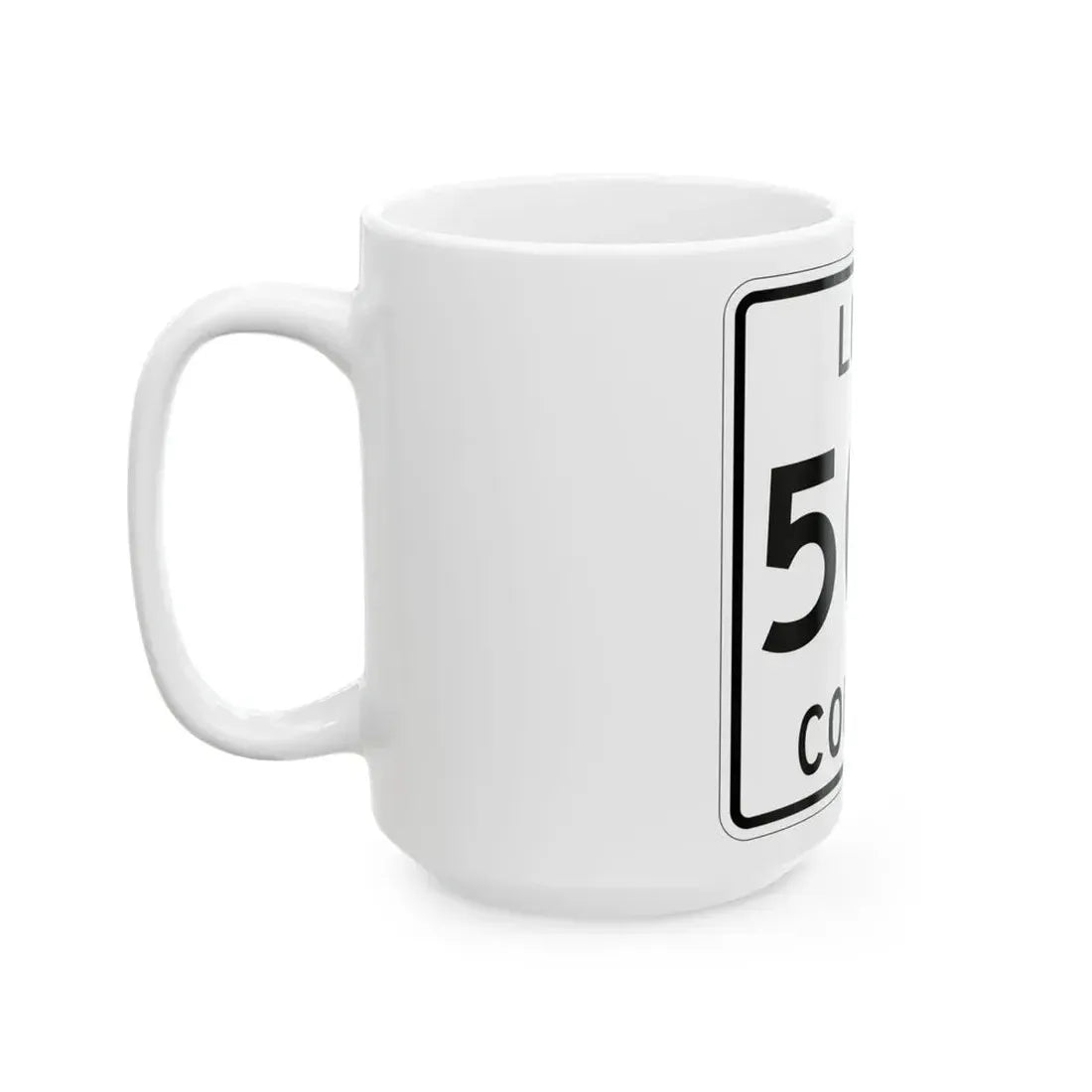 Michigan 500 Luce County (Michigan) (Road Sign) White Coffee Mug - Go Mug Yourself