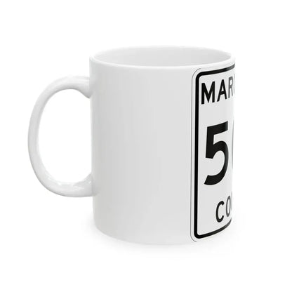 Michigan 500 Marquette County (Michigan) (Road Sign) White Coffee Mug - Go Mug Yourself