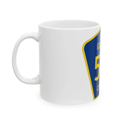 Michigan 501 Gogebic County (Michigan) (Road Sign) White Coffee Mug - Go Mug Yourself