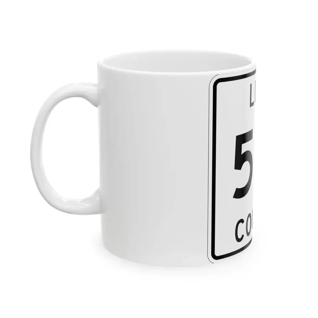 Michigan 501 Luce County (Michigan) (Road Sign) White Coffee Mug - Go Mug Yourself