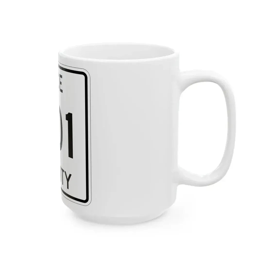 Michigan 501 Luce County (Michigan) (Road Sign) White Coffee Mug - Go Mug Yourself