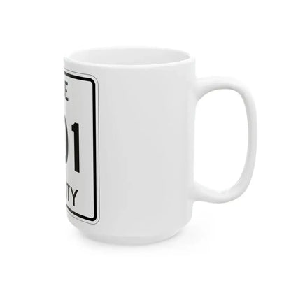 Michigan 501 Luce County (Michigan) (Road Sign) White Coffee Mug - Go Mug Yourself