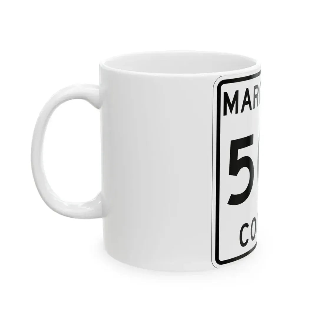 Michigan 502 Marquette County (Michigan) (Road Sign) White Coffee Mug - Go Mug Yourself