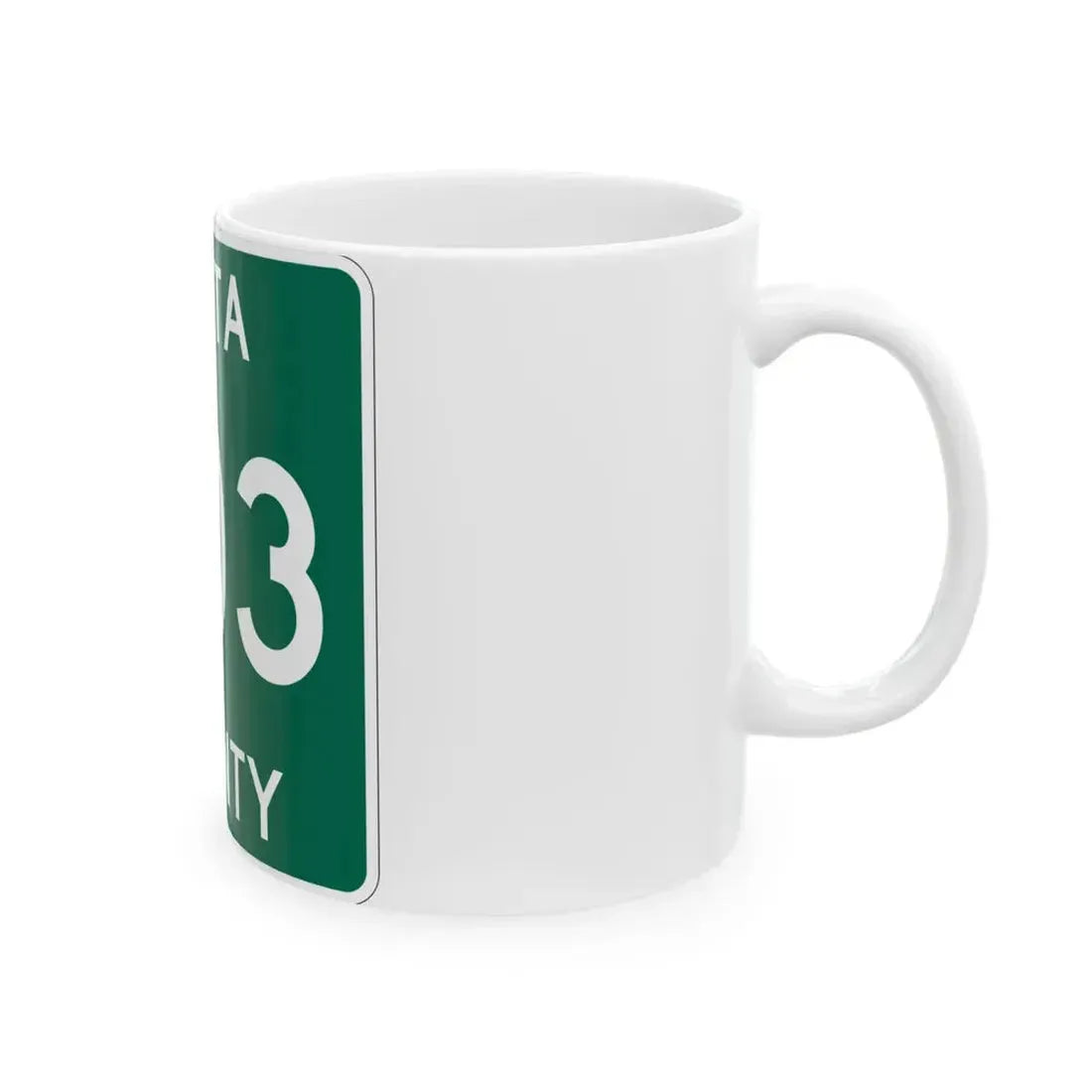 Michigan 503 Delta County (Michigan) (Road Sign) White Coffee Mug - Go Mug Yourself