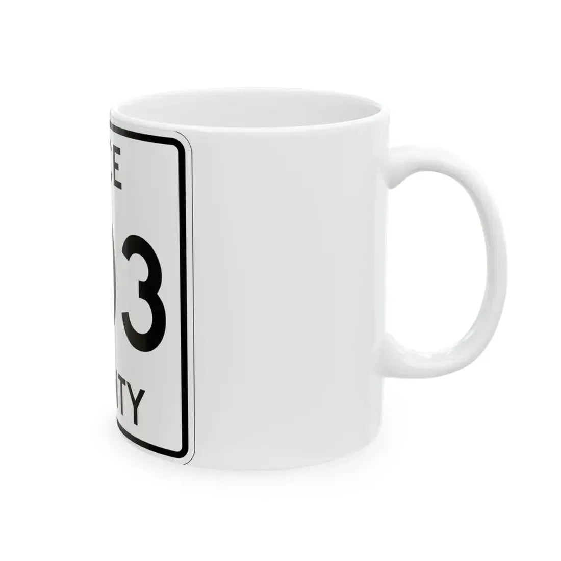 Michigan 503 Luce County (Michigan) (Road Sign) White Coffee Mug - Go Mug Yourself