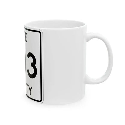Michigan 503 Luce County (Michigan) (Road Sign) White Coffee Mug - Go Mug Yourself