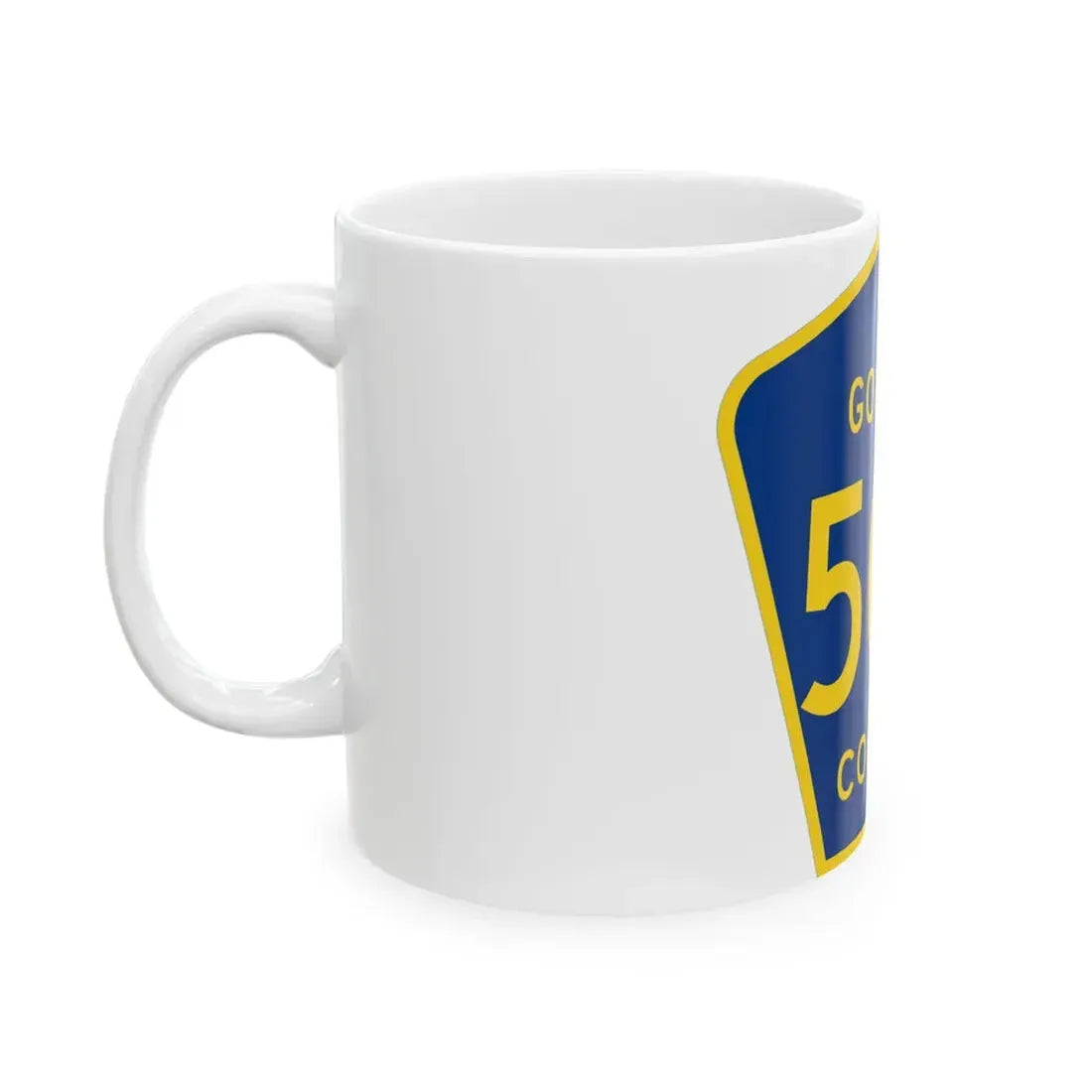 Michigan 505 Gogebic County (Michigan) (Road Sign) White Coffee Mug - Go Mug Yourself