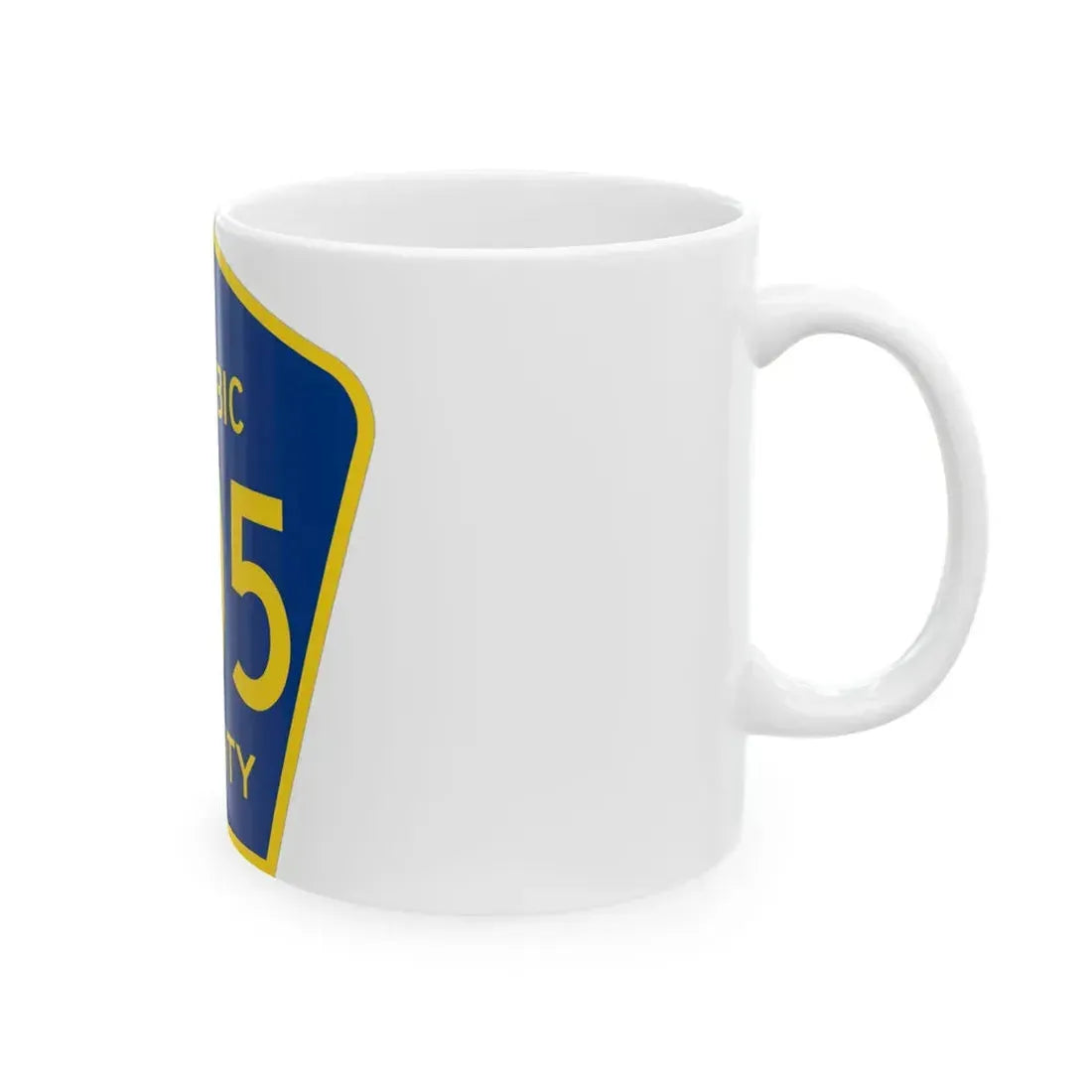 Michigan 505 Gogebic County (Michigan) (Road Sign) White Coffee Mug - Go Mug Yourself