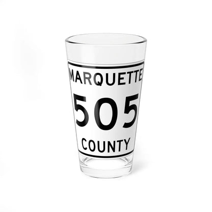 Michigan 505 Marquette County (Michigan) (Road Sign) Pint Glss 16oz 16oz - Go Mug Yourself