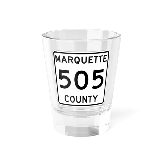 Michigan 505 Marquette County (Michigan) (Road Sign) Shot Glass 1.5oz 1.5oz - Go Mug Yourself