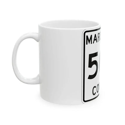 Michigan 505 Marquette County (Michigan) (Road Sign) White Coffee Mug - Go Mug Yourself