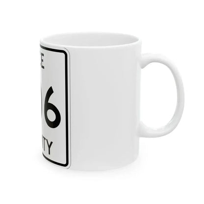 Michigan 506 Luce County (Michigan) (Road Sign) White Coffee Mug - Go Mug Yourself