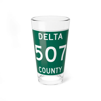 Michigan 507 Delta County (Michigan) (Road Sign) Pint Glss 16oz 16oz - Go Mug Yourself