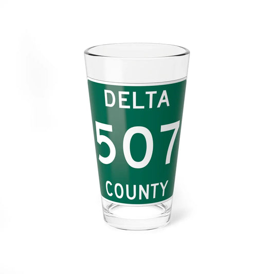 Michigan 507 Delta County (Michigan) (Road Sign) Pint Glss 16oz 16oz - Go Mug Yourself