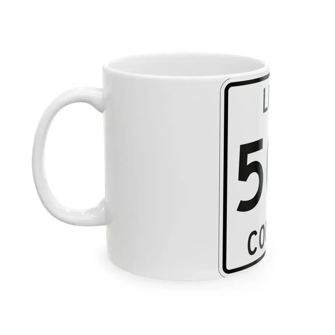 Michigan 507 Luce County (Michigan) (Road Sign) White Coffee Mug - Go Mug Yourself