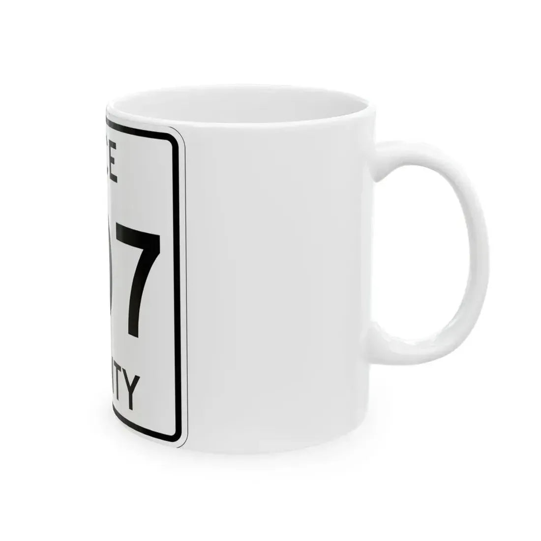 Michigan 507 Luce County (Michigan) (Road Sign) White Coffee Mug - Go Mug Yourself