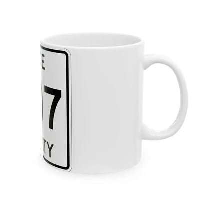 Michigan 507 Luce County (Michigan) (Road Sign) White Coffee Mug - Go Mug Yourself