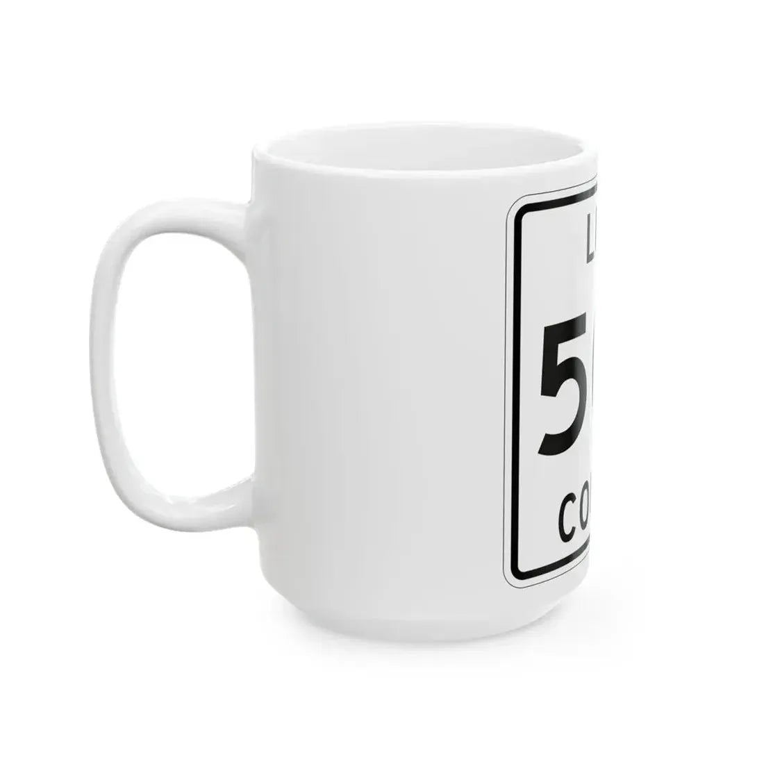 Michigan 507 Luce County (Michigan) (Road Sign) White Coffee Mug - Go Mug Yourself