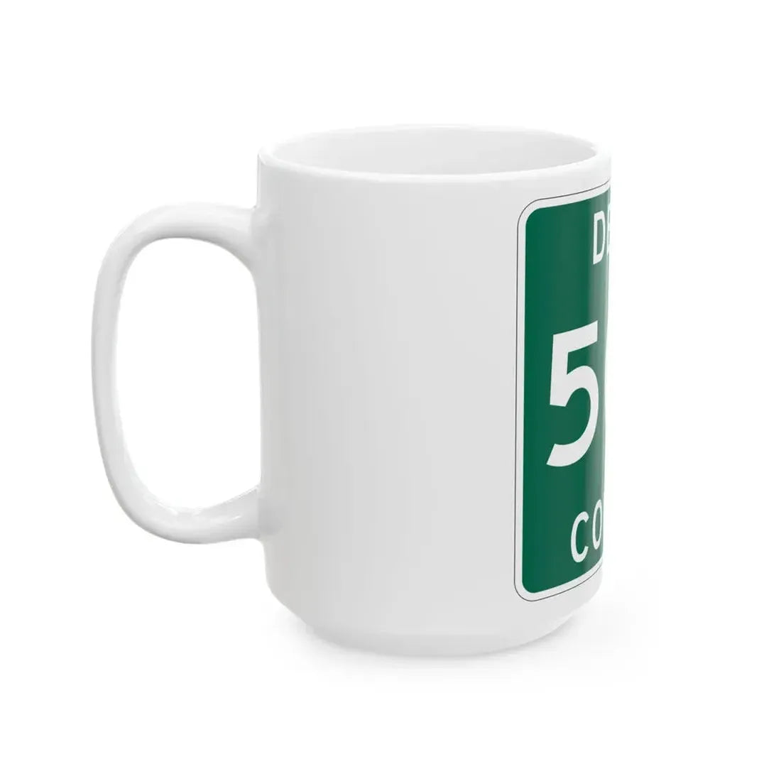 Michigan 509 Delta County (Michigan) (Road Sign) White Coffee Mug - Go Mug Yourself