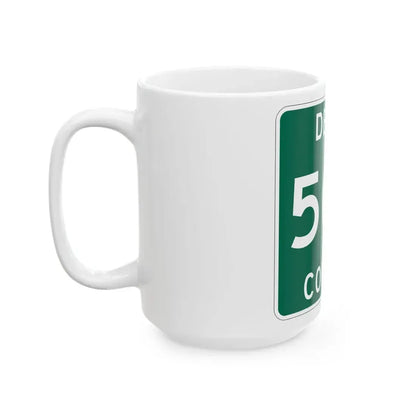 Michigan 509 Delta County (Michigan) (Road Sign) White Coffee Mug - Go Mug Yourself