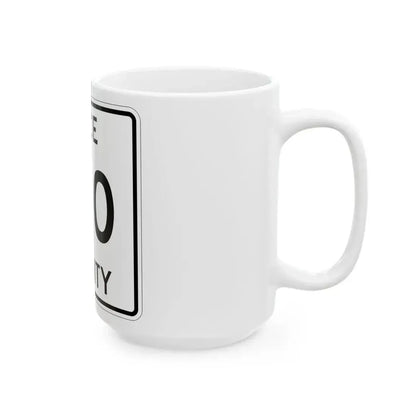 Michigan 510 Luce County (Michigan) (Road Sign) White Coffee Mug - Go Mug Yourself
