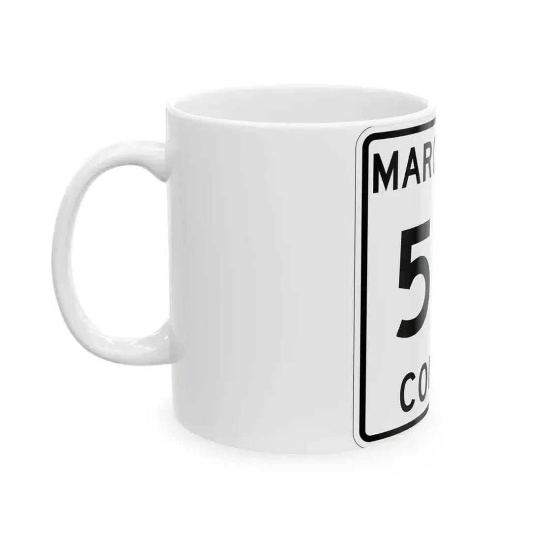 Michigan 510 Marquette County (Michigan) (Road Sign) White Coffee Mug - Go Mug Yourself