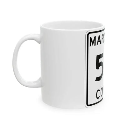 Michigan 510 Marquette County (Michigan) (Road Sign) White Coffee Mug - Go Mug Yourself